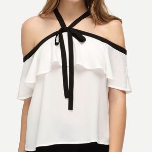 NEW WITH TAGS ZARA WOMAN HALTER NECK TOP SIZE: S